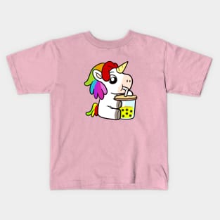 Boba Unicorn Kids T-Shirt